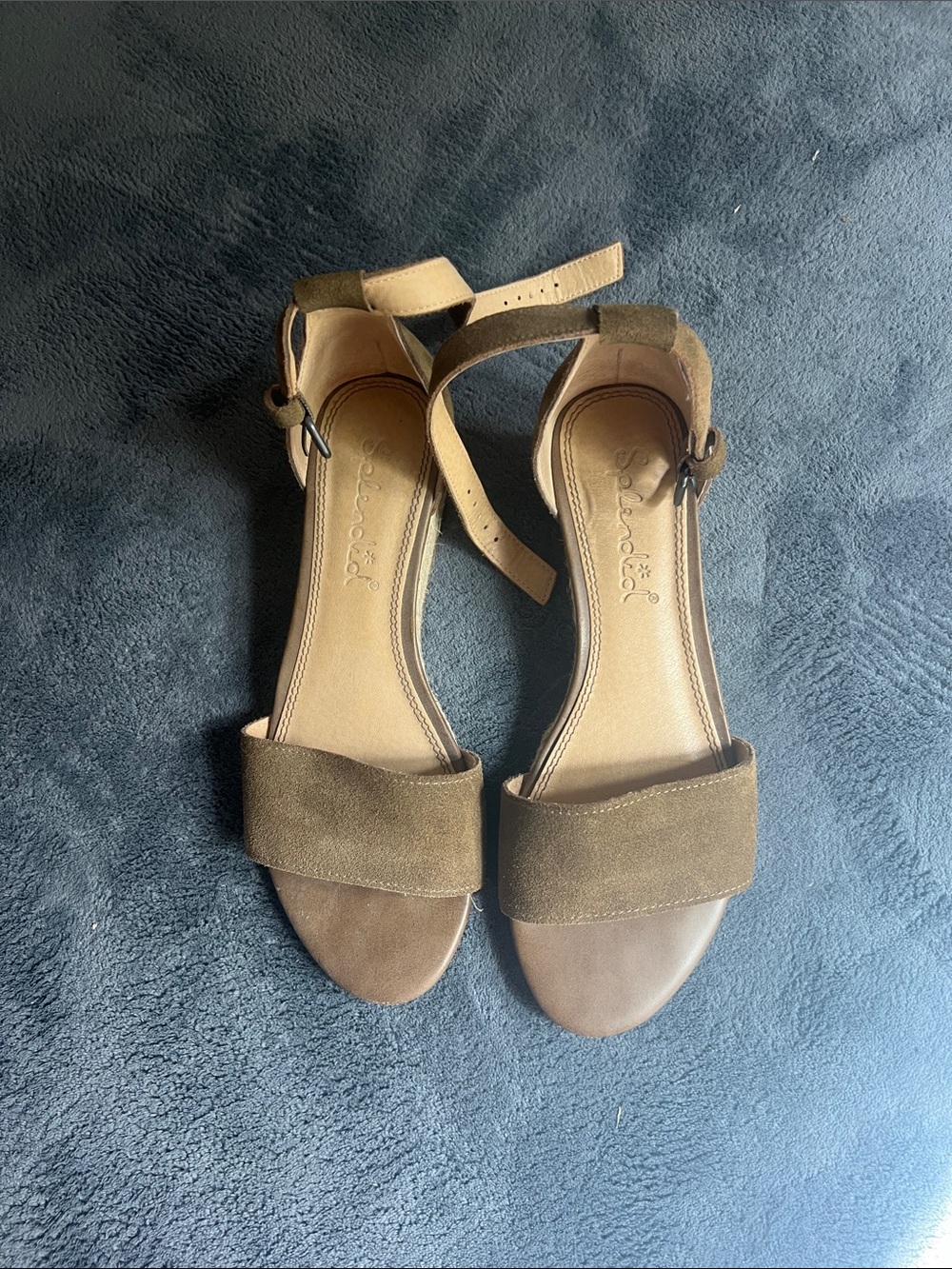 Splendid Tan Suede Ankle-Strap Sandals